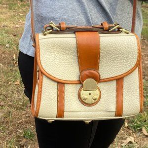 90's Vintage Dooney & Bourke handbag Ivory and Tan